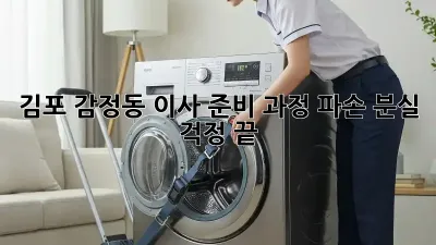 김포 감정동 이사 준비 과정: 파손, 분실 걱정 끝!