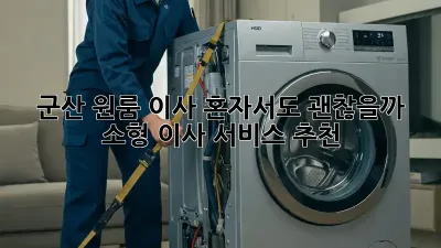 군산 원룸 이사, 혼자서도 괜찮을까? 소형 이사 서비스 추천